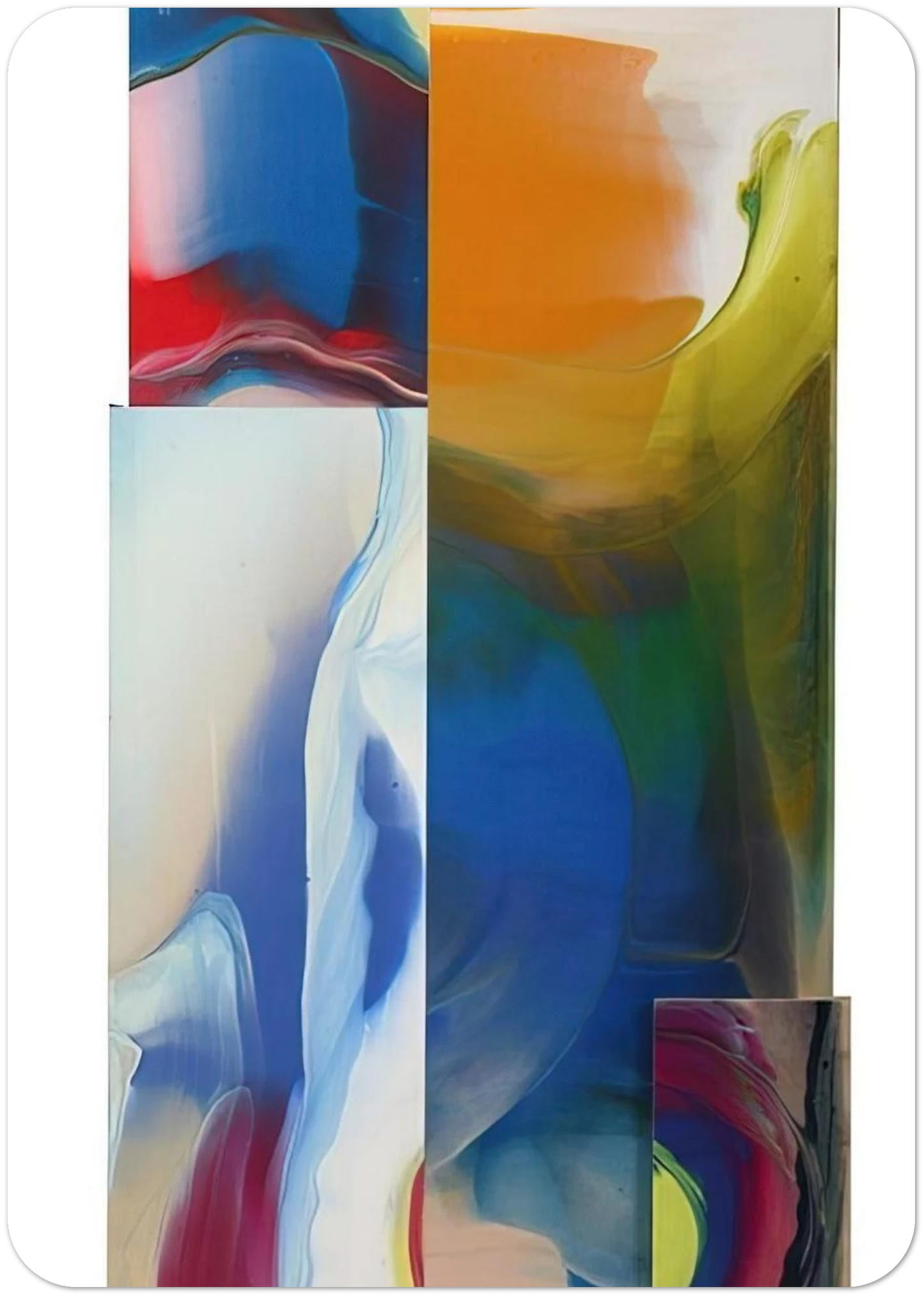 Lot and Square By Sam Gilliam Pack of 10 Post Cards | Sam Gilliam Post Cards | A6 (10.5 x 14.8 cm) - 4.1 x 5.8 inches