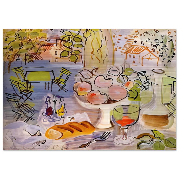 STILL LIFE 1928 - Raoul Dufy Brushed Aluminum Print - 70x100 cm / 28x40 inches | Raoul Dufy Aluminum Print | Raoul Dufy Prints