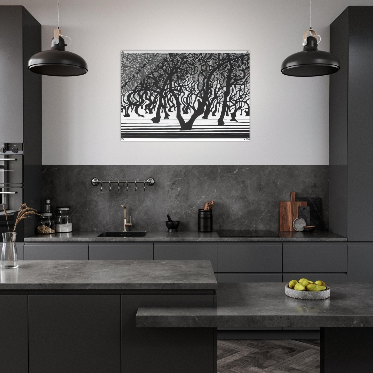 WOODS NEAR MENTON - MC Escher Acrylic Print - 70x100 cm / 28x40″ inches | Maurits Cornelis Escher Prints
