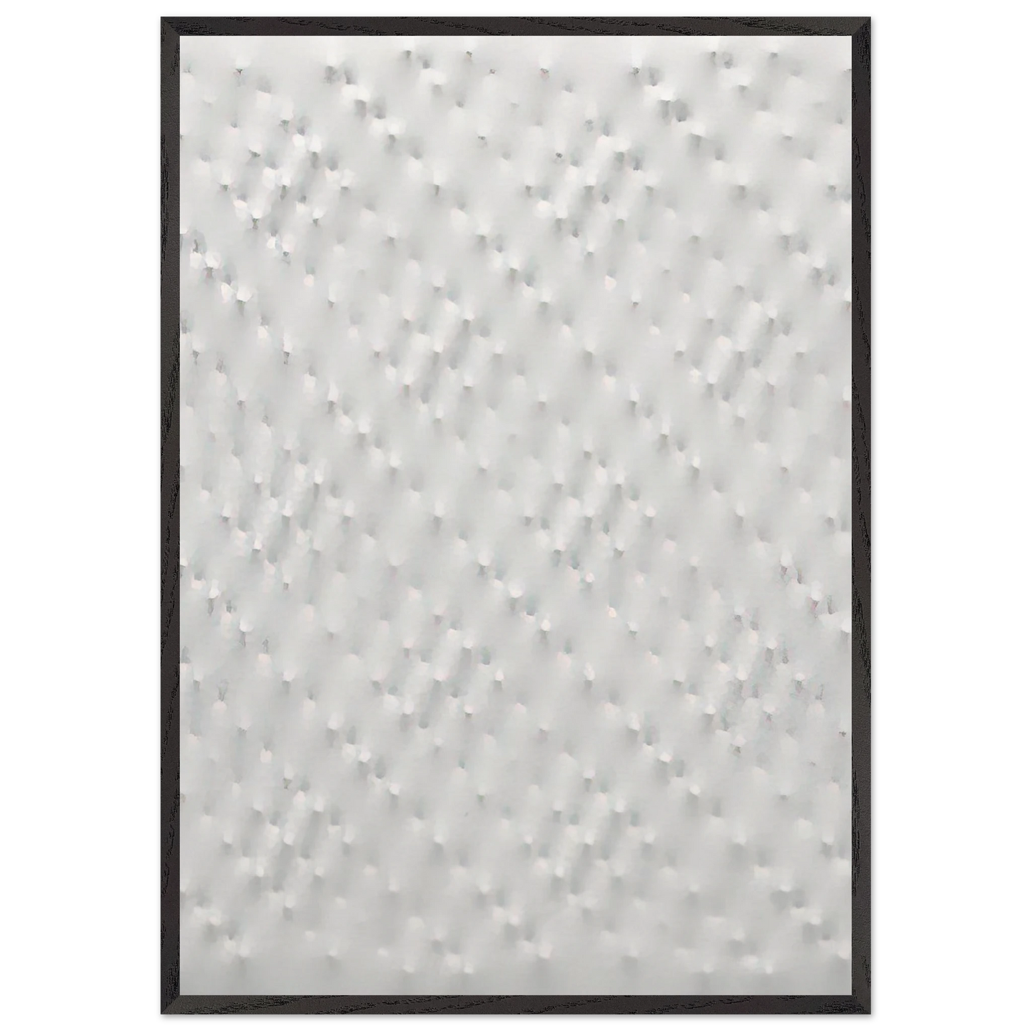 Superficie bianca - 2005 - Enrico Castellani 70x100 cm / 28x40 inches Framed Art Print – Black Wooden Frame