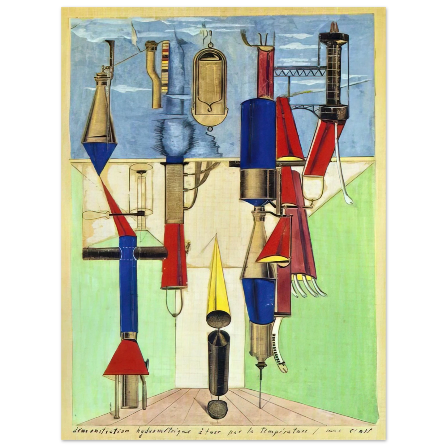 Max Ernst - Hydrometric Demonstration 75x100 cm / 30x40inches Fine Art Poster