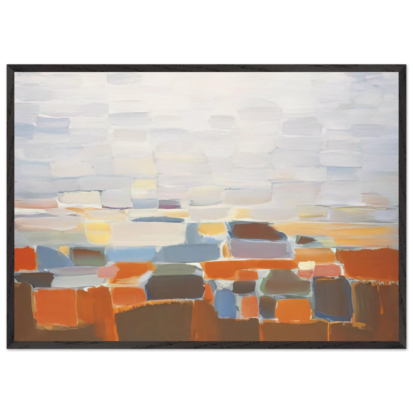 Ciel - Art Informel - Nicolas de Stael 70x100 cm / 28x40 inches Framed Art Print – Black Wooden Frame
