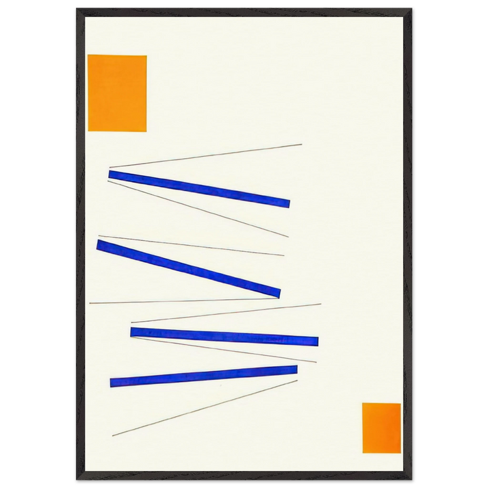 Relief in Orange and Blue - 1956 - Lygia Pape 70x100 cm / 28x40 inches Framed Art Print – Black Wooden Frame
