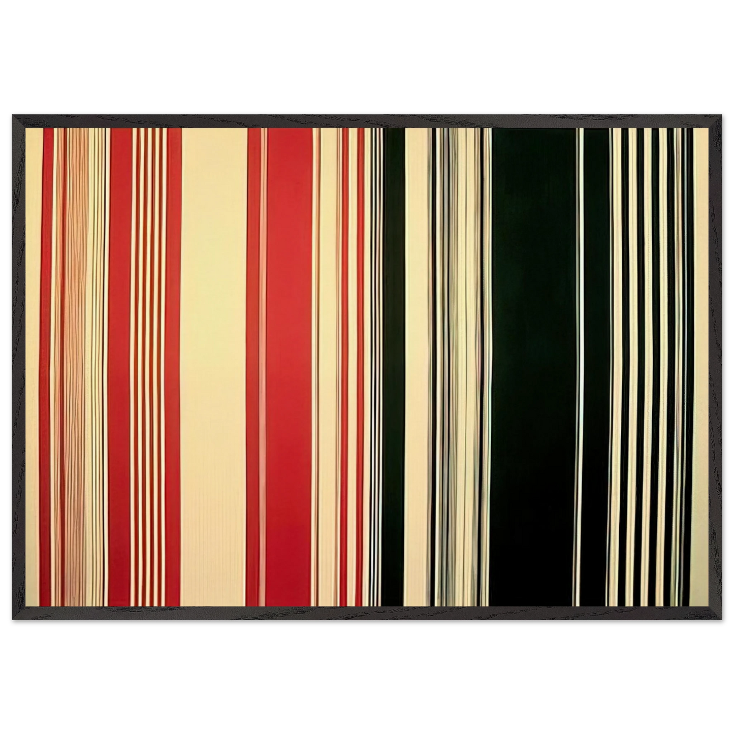 Concord - 1982 - Gene Davis 70x100 cm / 28x40 inches Framed Art Print – Black Wooden Frame