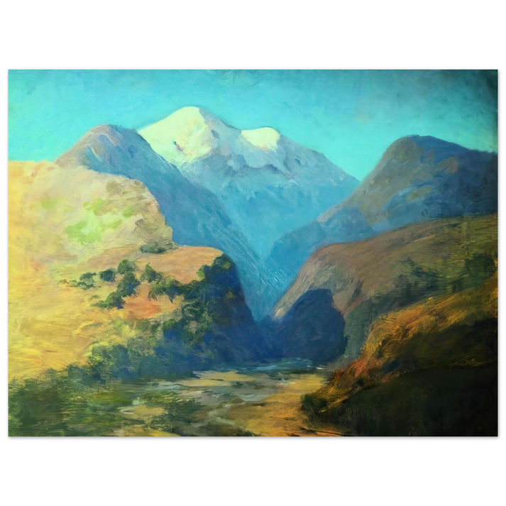 Arkhyp Kuindzhi - Snowy mountain peaks. Caucasus. 75x100 cm / 30x40inches Fine Art Poster
