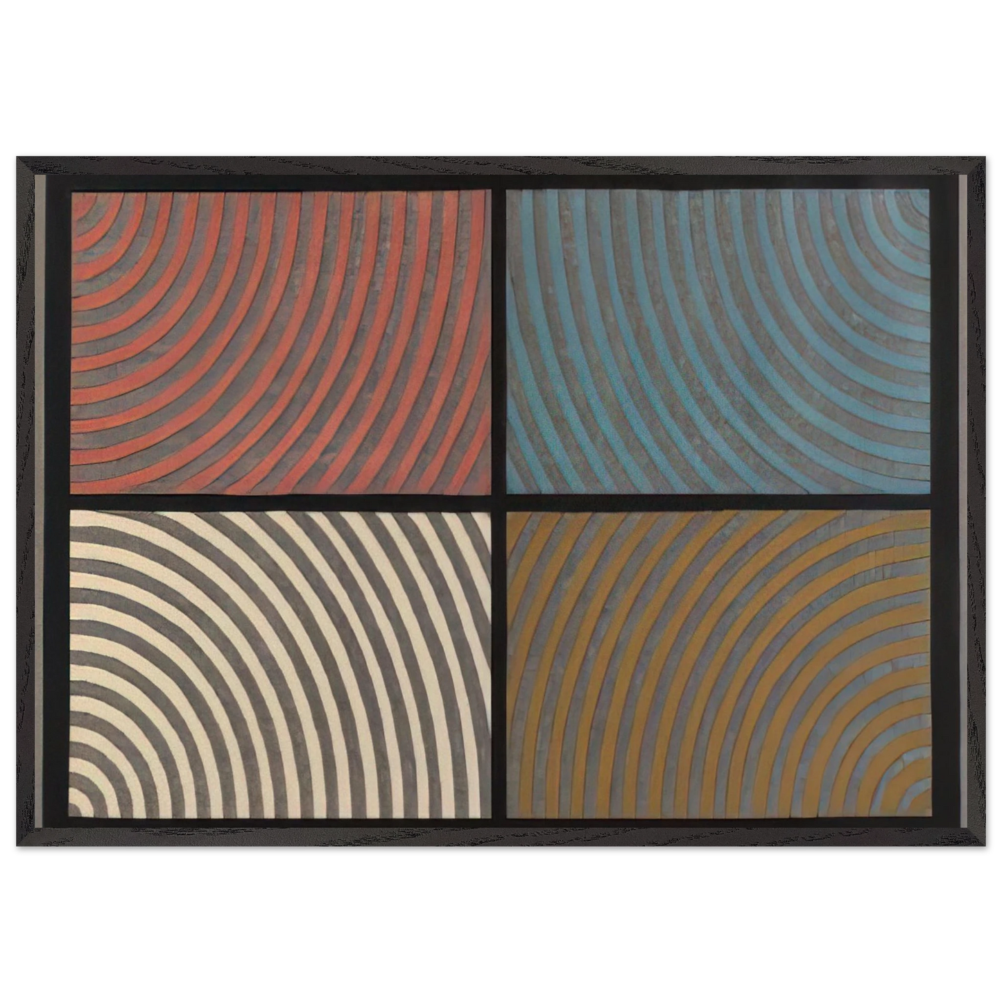 Arcs from Four Corners - Sol LeWitt 70x100 cm / 28x40 inches Framed Art Print – Black Wooden Frame