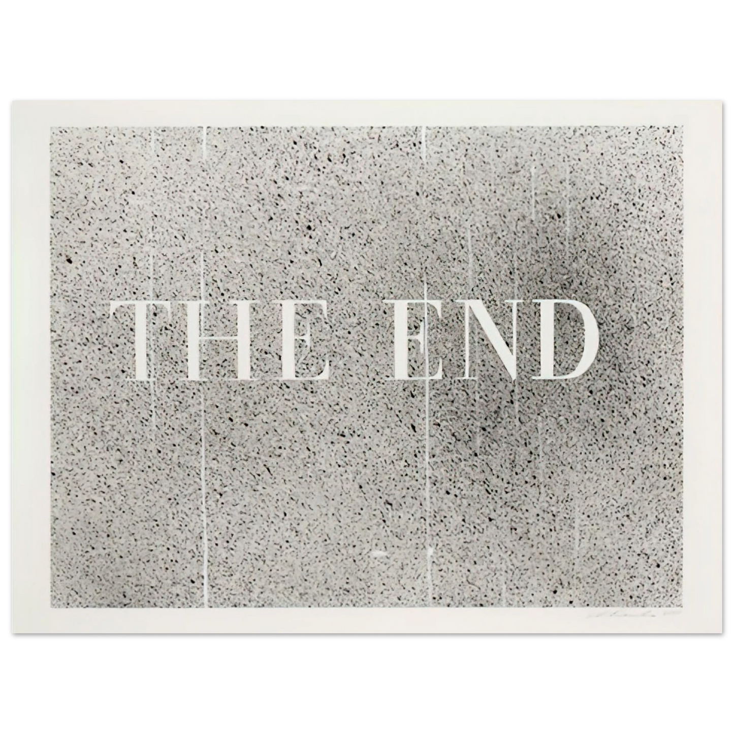 Edward Ruscha - THE END 60 2005 75x100 cm / 30x40inches Fine Art Poster