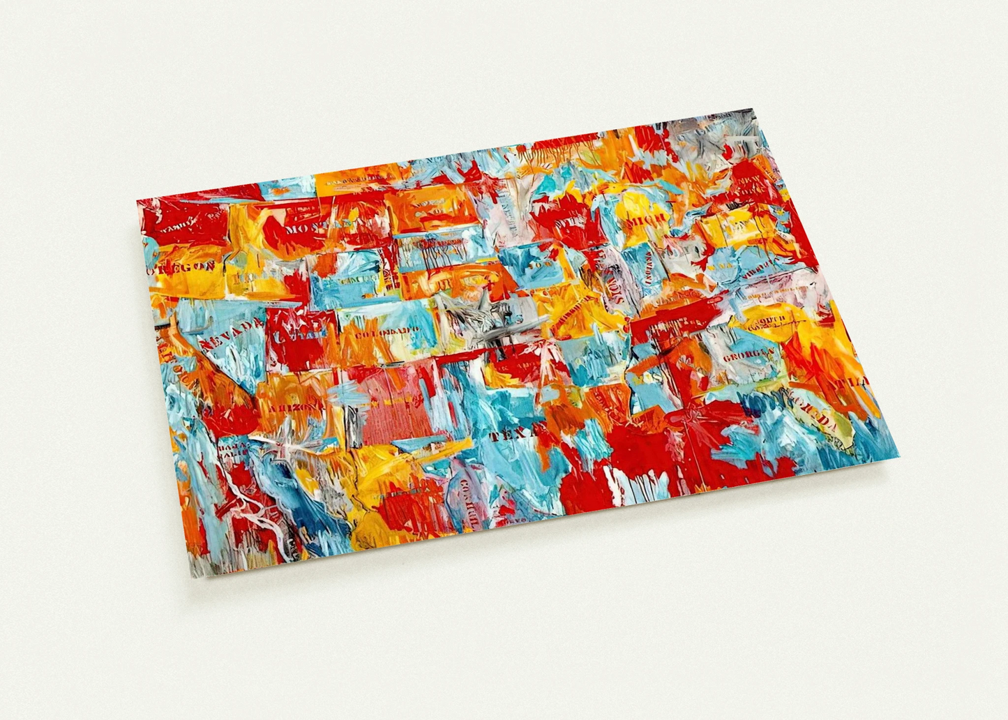 MAP By Jasper Johns Pack of 10 Post Cards | Jasper Johns Post Cards | A6 (10.5 x 14.8 cm) - 4.1 x 5.8 inches