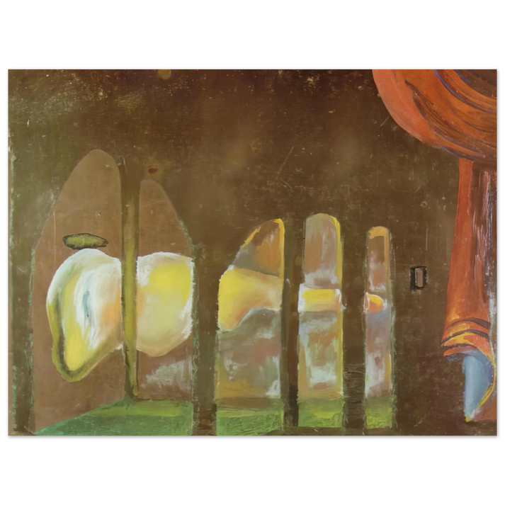 Salvador Dali - GREAT TAPEWORM MASTURBATOR APPEARS BEHIND ARCADES 75x100 cm / 30x40inches Fine Art Poster