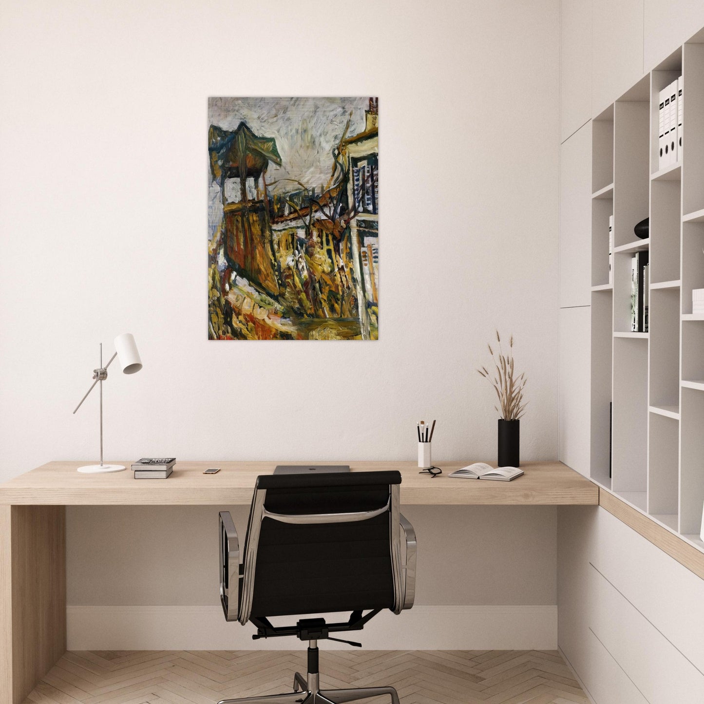 PARISIAN SUBURB - Chaim Soutine Brushed Aluminum Print - 70x100 cm / 28x40 inches | Chaim Soutine Aluminum Print | Chaim Soutine Prints