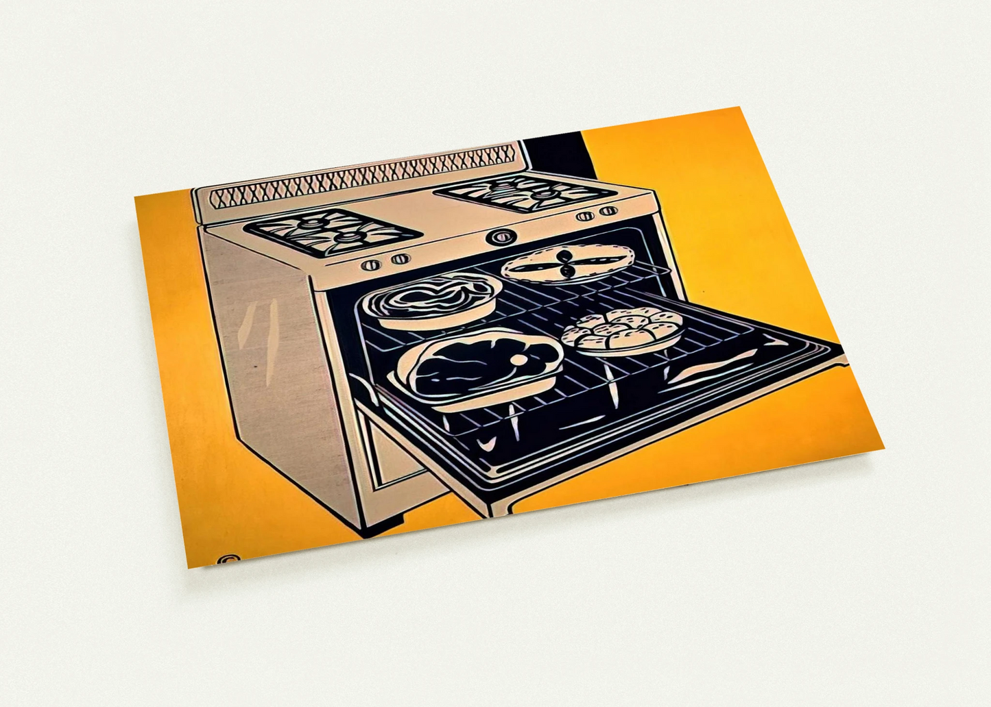 KITCHEN RANGE 1962 By Roy Lichtenstein Pack of 10 Post Cards | Roy Lichtenstein Post Cards | A6 (10.5 x 14.8 cm) - 4.1 x 5.8 inches