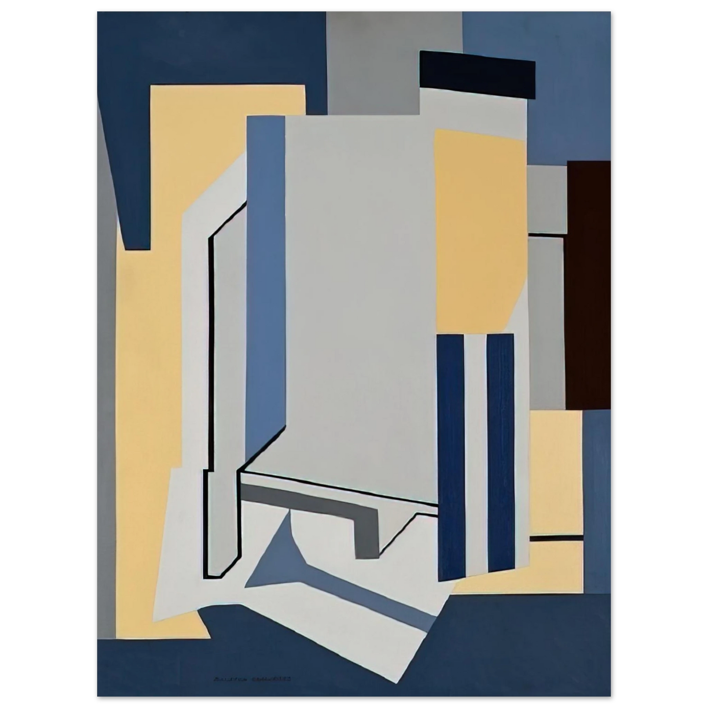 Ralston Crawford - St. Ann Street - 1954 75x100 cm / 30x40inches Fine Art Poster