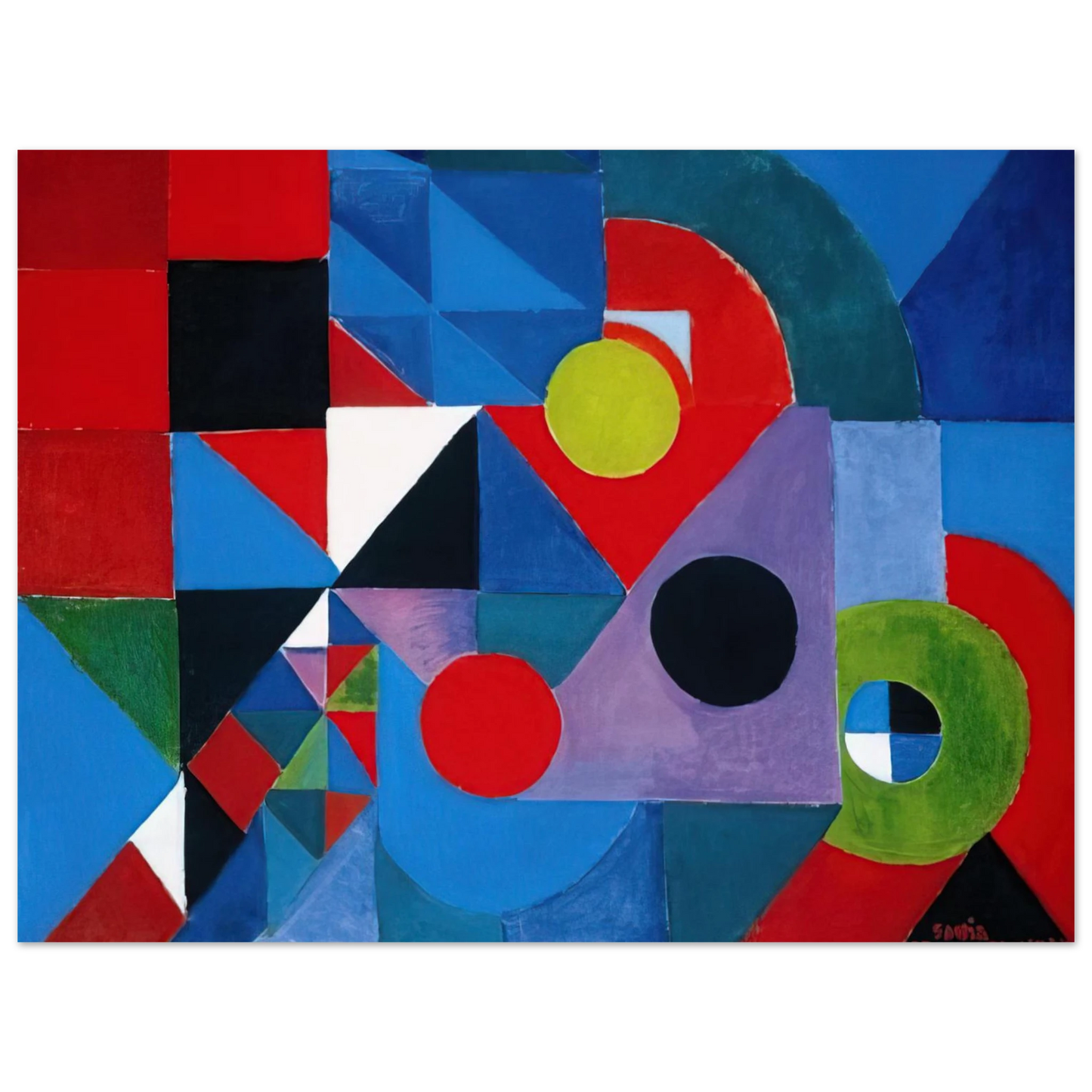 Sonia Delaunay - RHYTHM COLOUR 75x100 cm / 30x40inches Fine Art Poster