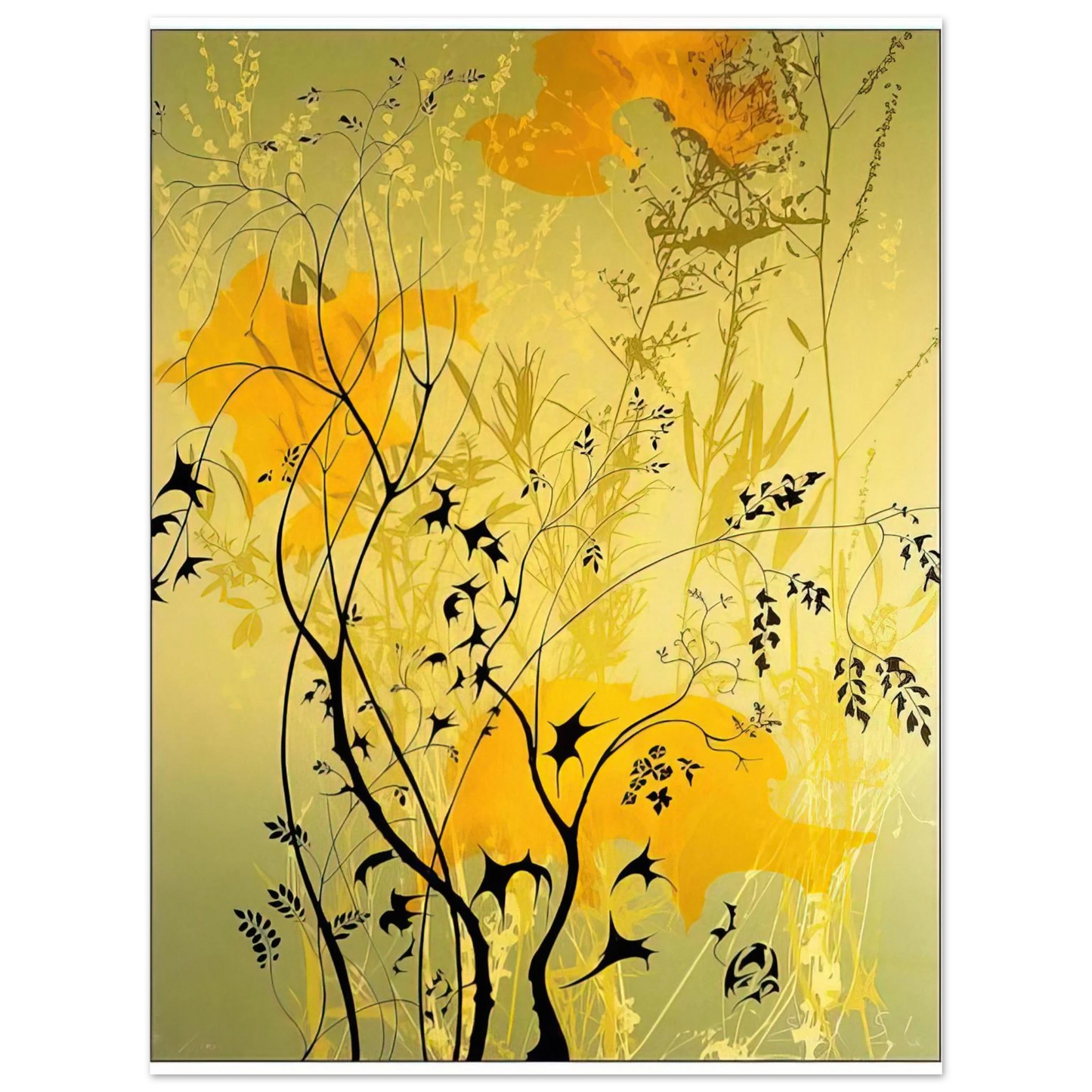 Eyvind Earle - Wild Flowers 75x100 cm / 30x40inches Fine Art Poster
