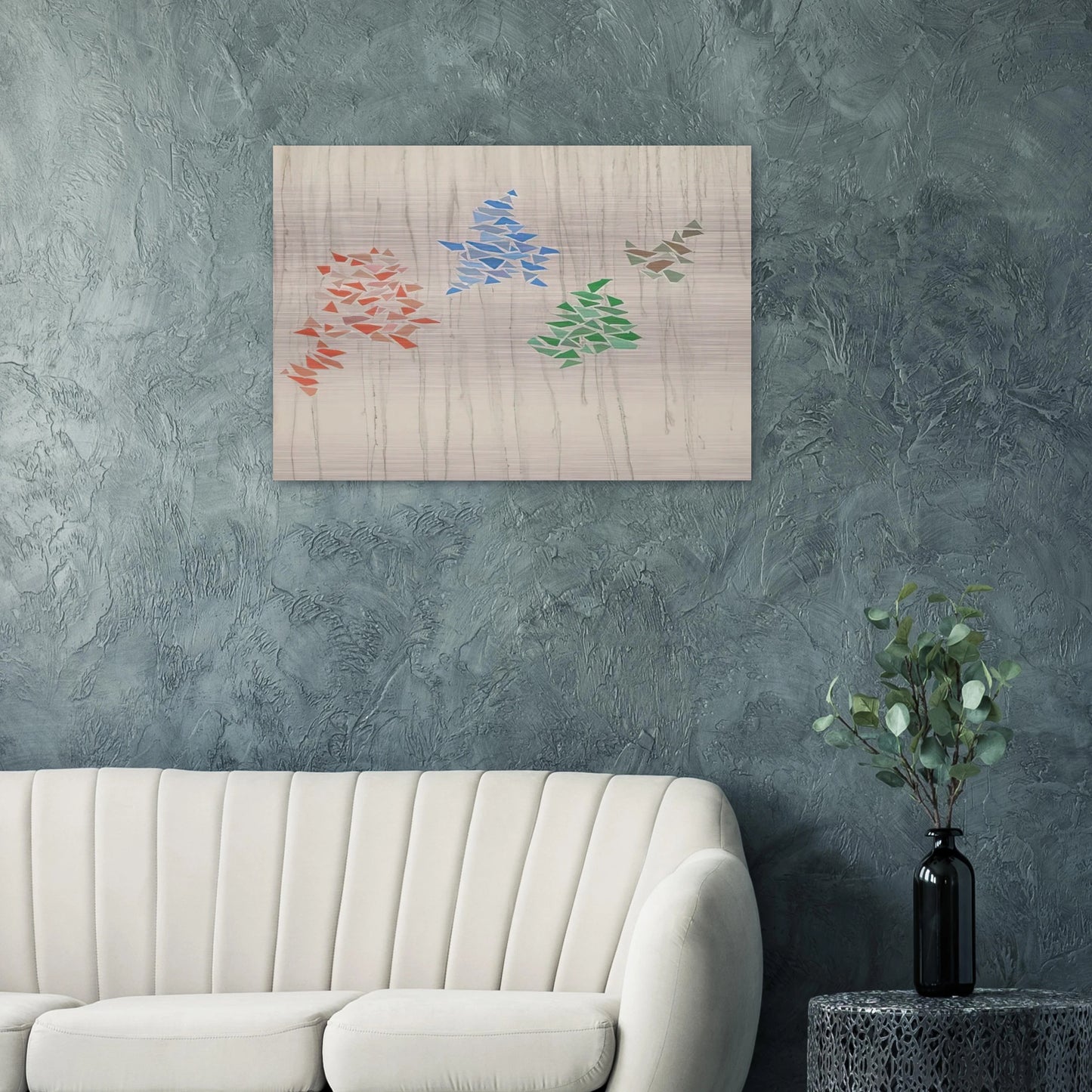 Colors on Gray - 1975 - Robert Goodnough Brushed Aluminum Print - 70x100 cm / 28x40 inches | Robert Goodnough Aluminum Print | Robert Goodnough Prints