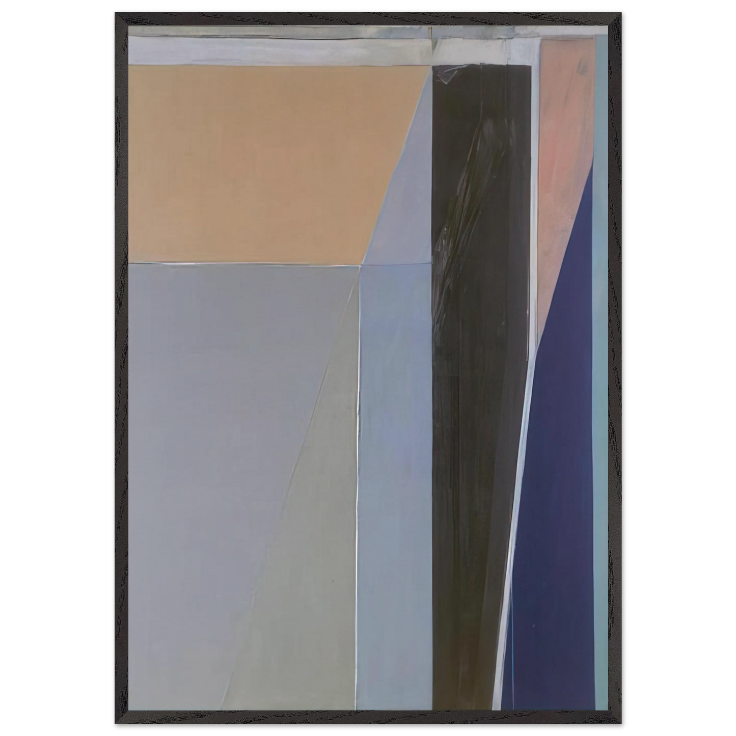 Ocean Park 28 - Richard Diebenkorn 70x100 cm / 28x40 inches Framed Art Print – Black Wooden Frame