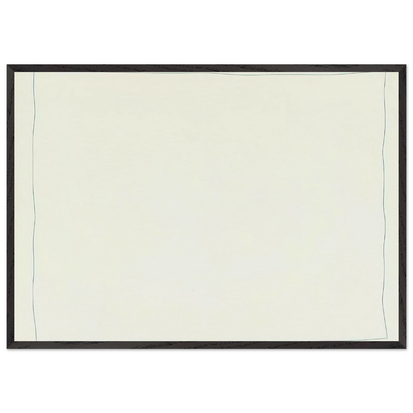 Bent Line Drawing - Robert Ryman 70x100 cm / 28x40 inches Framed Art Print – Black Wooden Frame