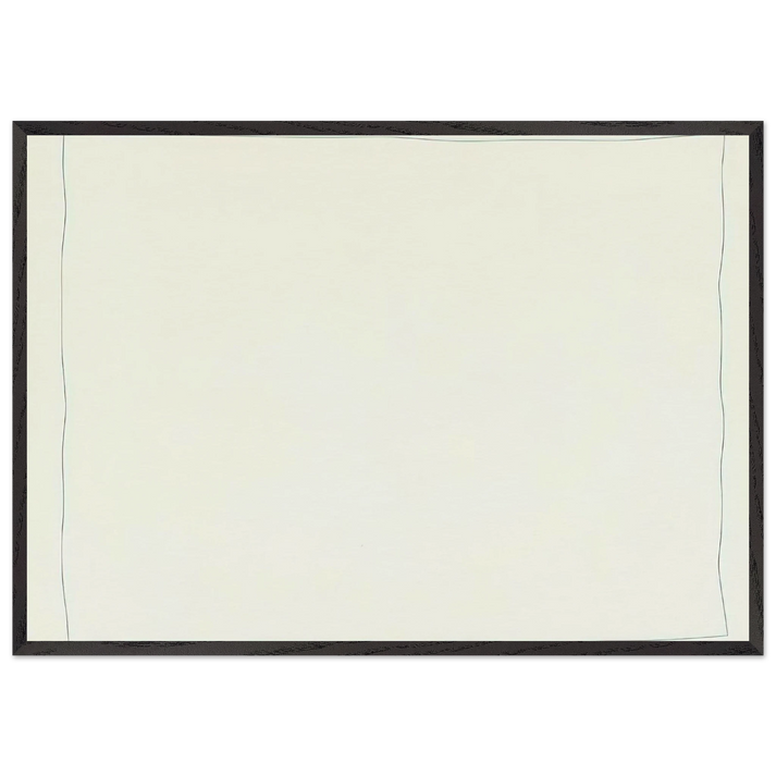 Bent Line Drawing - Robert Ryman 70x100 cm / 28x40 inches Framed Art Print – Black Wooden Frame