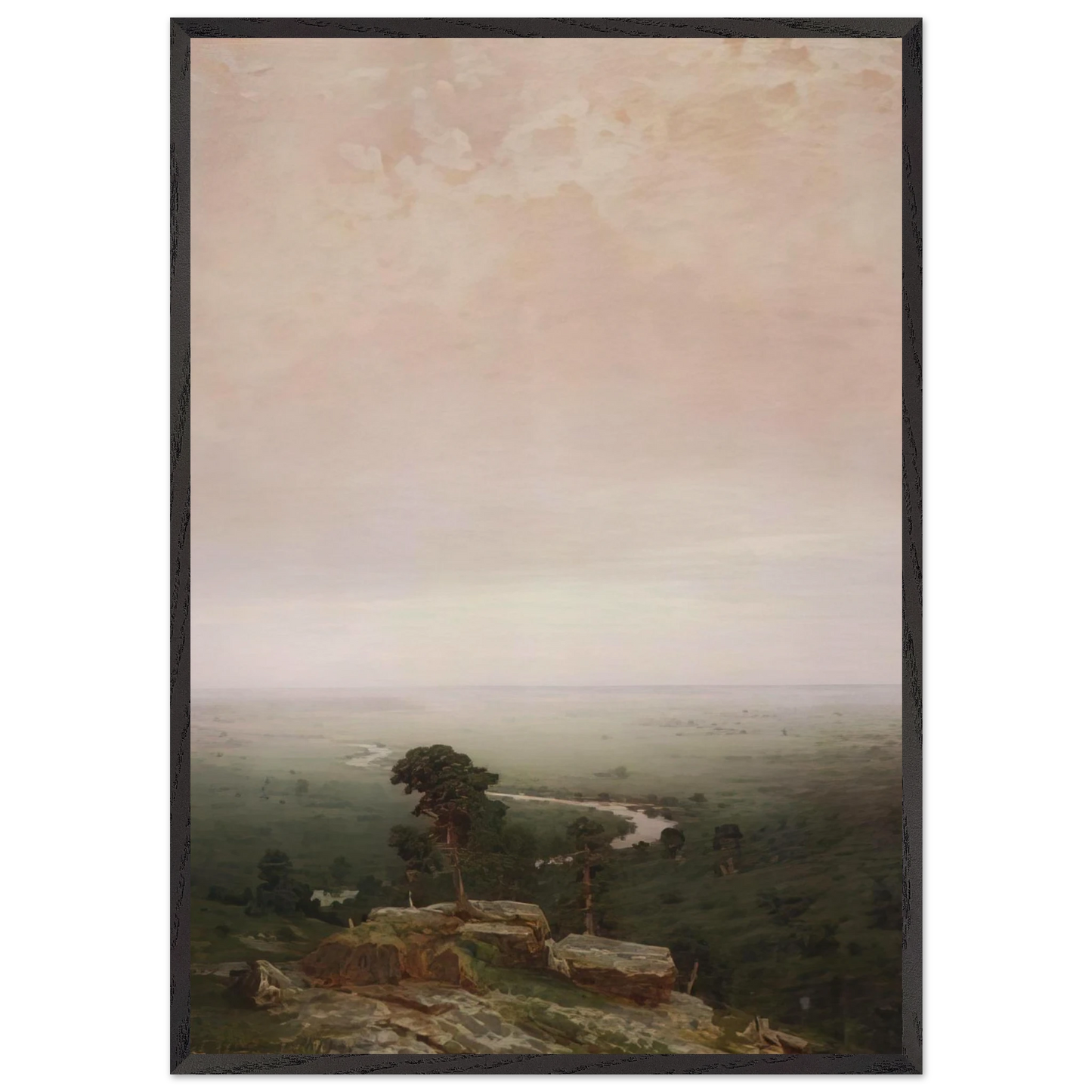 The North - Arkhyp Kuindzhi 70x100 cm / 28x40 inches Framed Art Print – Black Wooden Frame