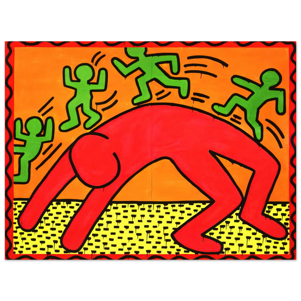 Keith Haring - UNTITLED 1982 2 75x100 cm / 30x40inches Fine Art Poster