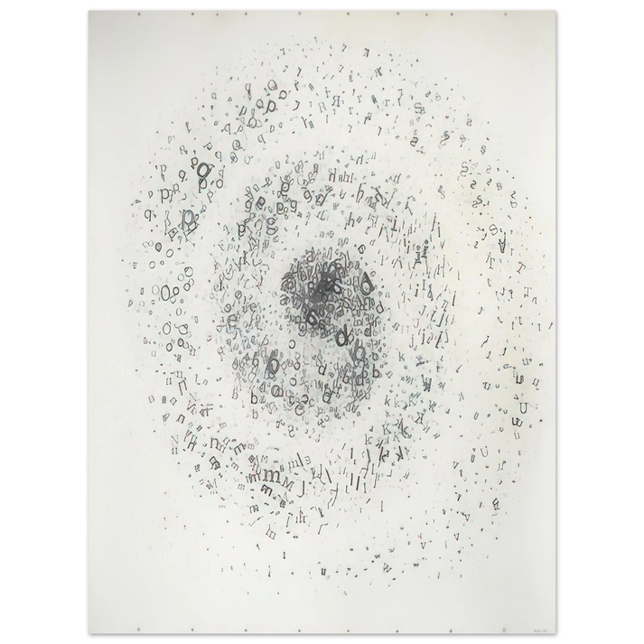 Mira Schendel - Untitled From the series Graphic Objects - 1972 75x100 cm / 30x40inches Fine Art Poster
