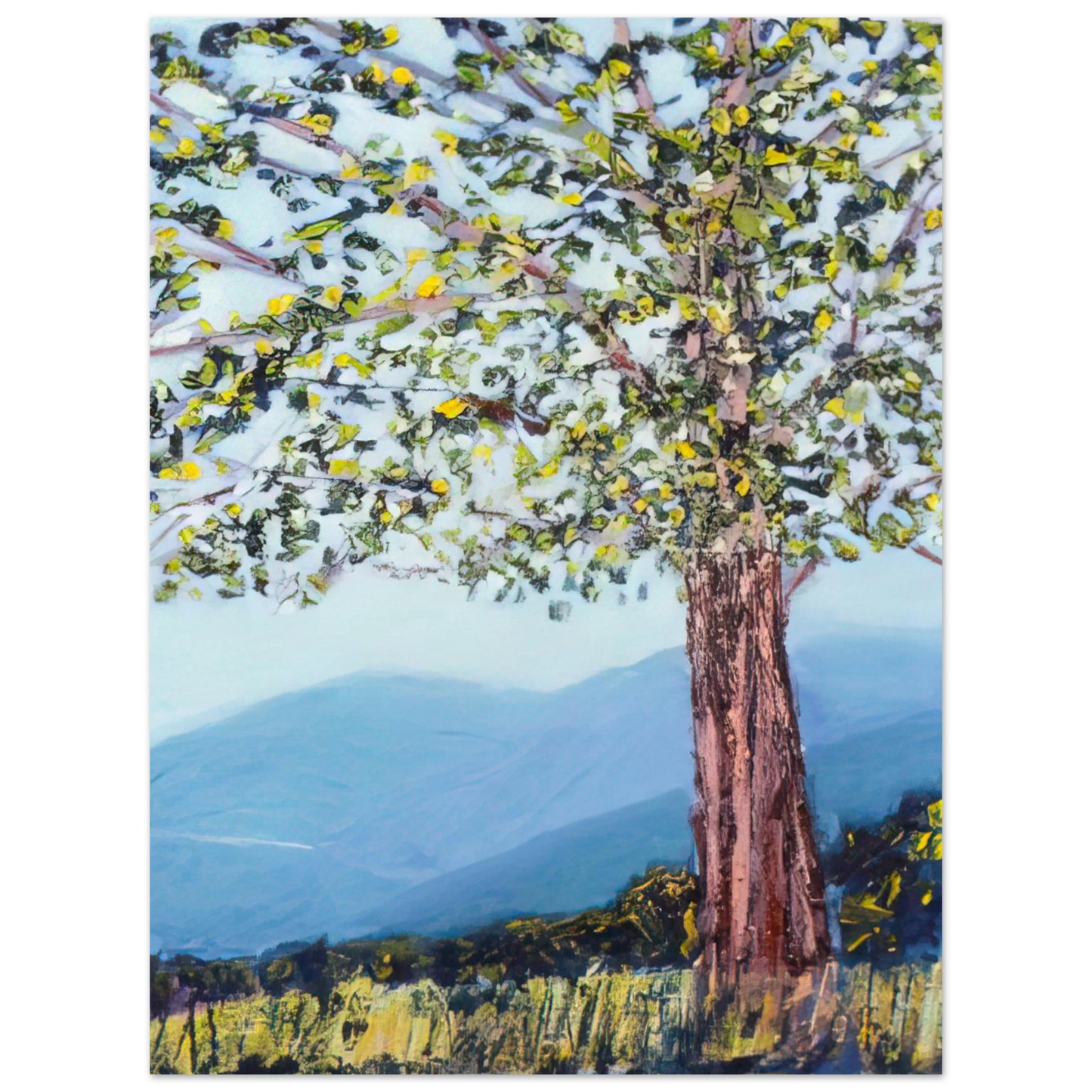 Ronnie Landfield - The Tree - 1984 75x100 cm / 30x40inches Fine Art Poster