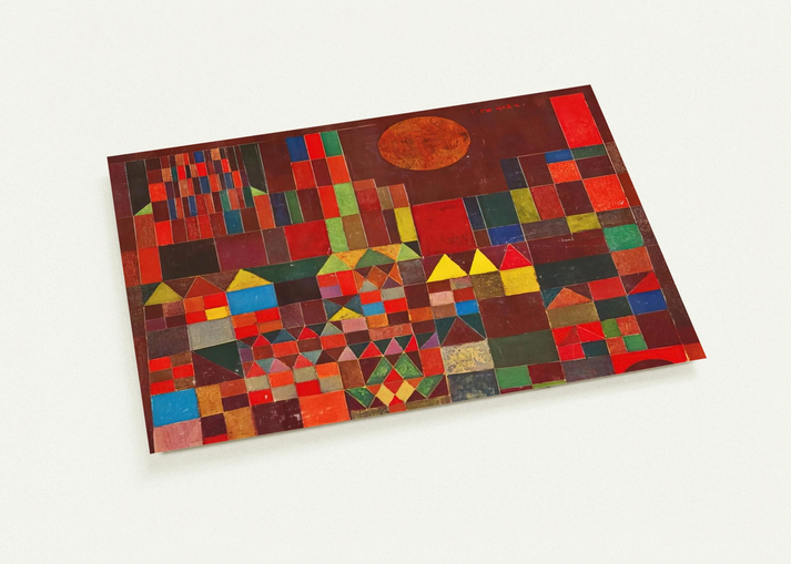 CASTLE AND SUN 1928 By Paul Klee Pack of 10 Post Cards | Paul Klee Post Cards | A6 (10.5 x 14.8 cm) - 4.1 x 5.8 inches