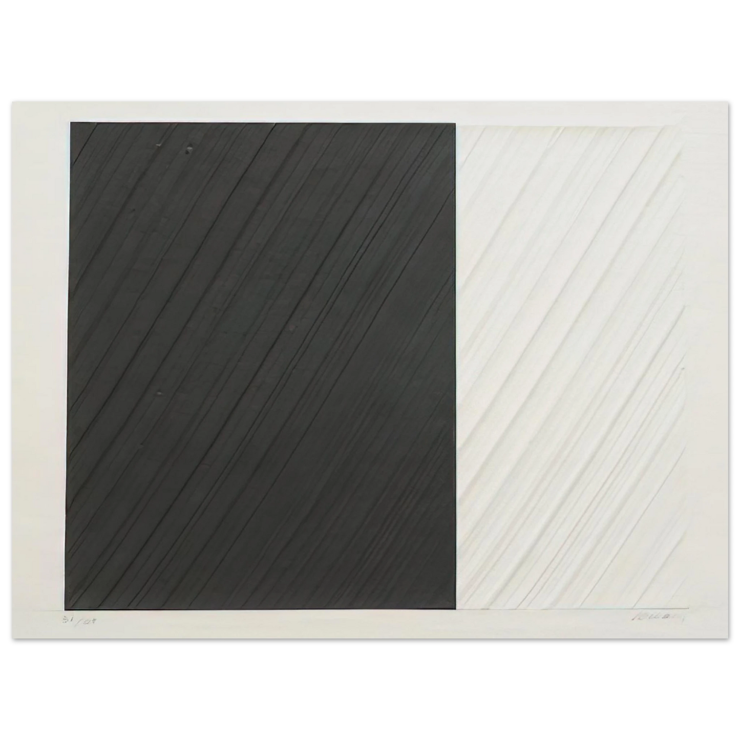 Pierre Soulages - Untitled - 1991 75x100 cm / 30x40inches Fine Art Poster