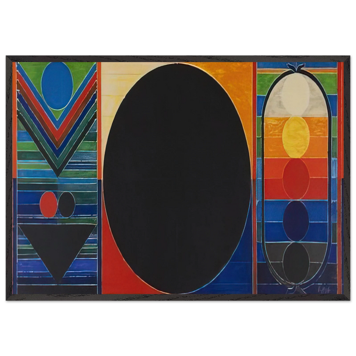 Composition Geometrique - 2007 - S H Raza 70x100 cm / 28x40 inches Framed Art Print – Black Wooden Frame