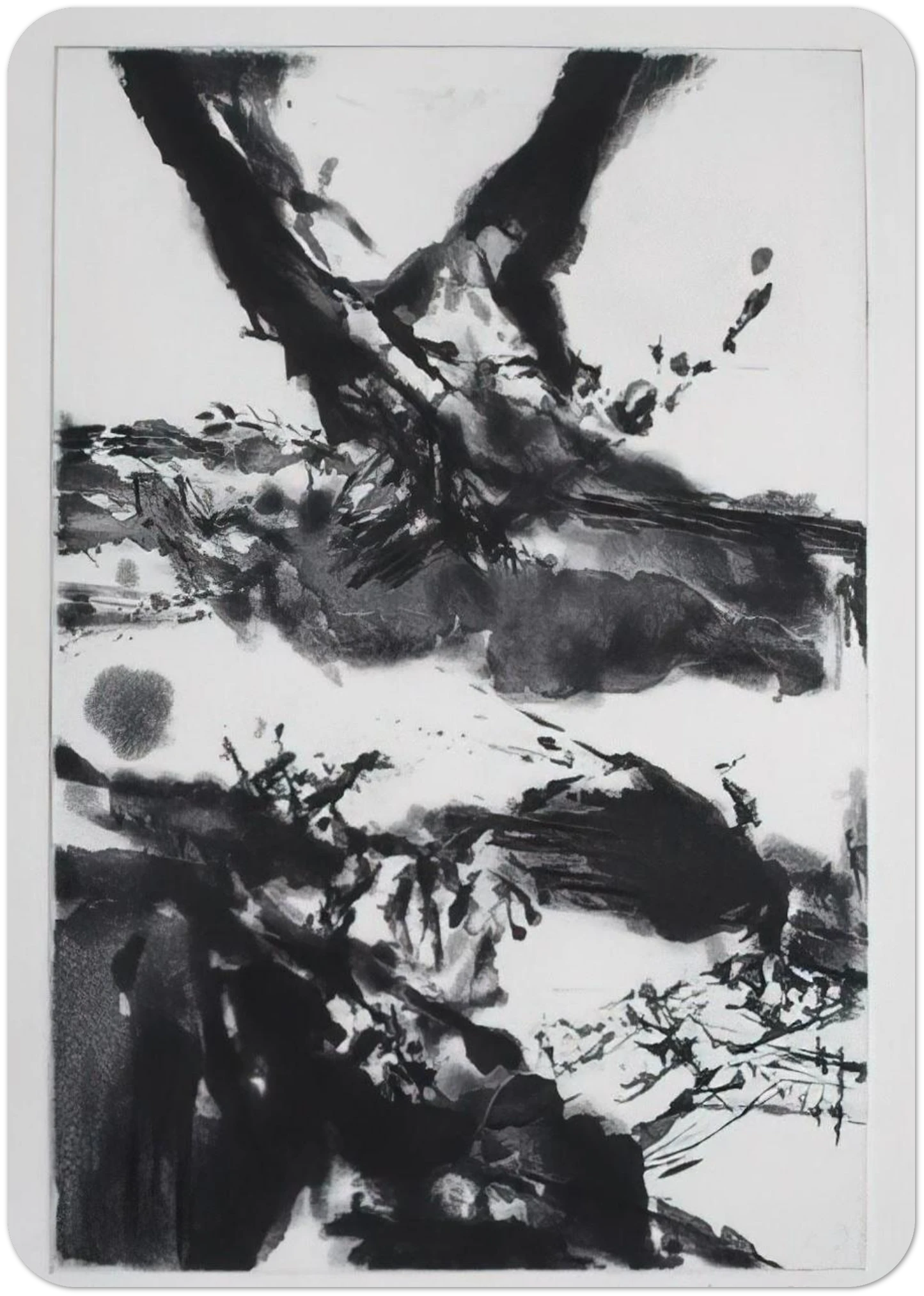 FLASHES 1992 By Zao Wou-Ki Pack of 10 Post Cards | Zao Wou-Ki Post Cards | A6 (10.5 x 14.8 cm) - 4.1 x 5.8 inches