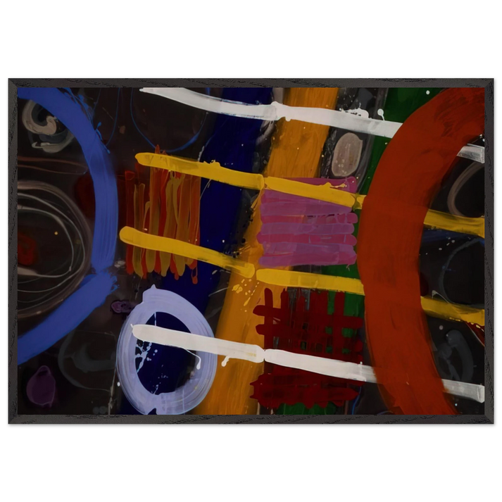 Buchanan - 1987 - Albert Irvin 70x100 cm / 28x40 inches Framed Art Print – Black Wooden Frame