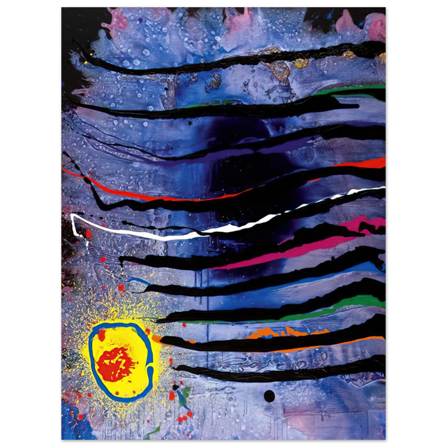 John Hoyland - Tiger's Eye - 10.3.07 - 2007 75x100 cm / 30x40inches Fine Art Poster