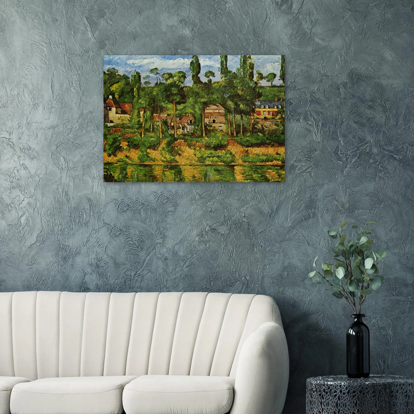 The Chateau de Medan - Paul Cézanne Brushed Aluminum Print - 70x100 cm / 28x40 inches | Paul Cézanne Aluminum Print | Paul Cézanne Prints
