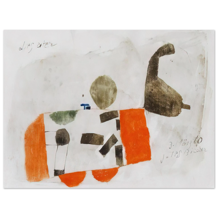 Julius Bissier - Komposition 3. März 60 - 1960 75x100 cm / 30x40inches Fine Art Poster