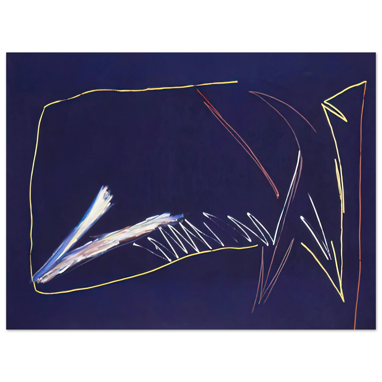 Ronnie Landfield - The Blue Whale - 1973 75x100 cm / 30x40inches Fine Art Poster