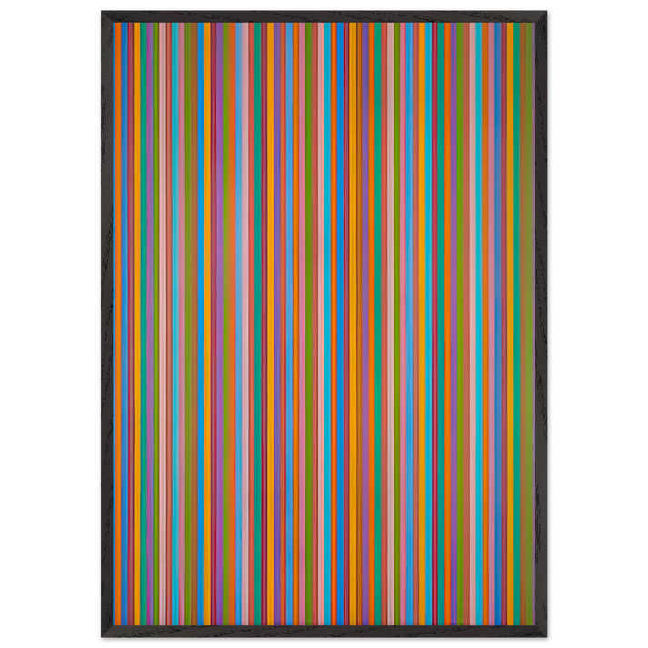 ECCLESIA 1985 - Bridget Riley 70x100 cm / 28x40 inches Framed Art Print – Black Wooden Frame