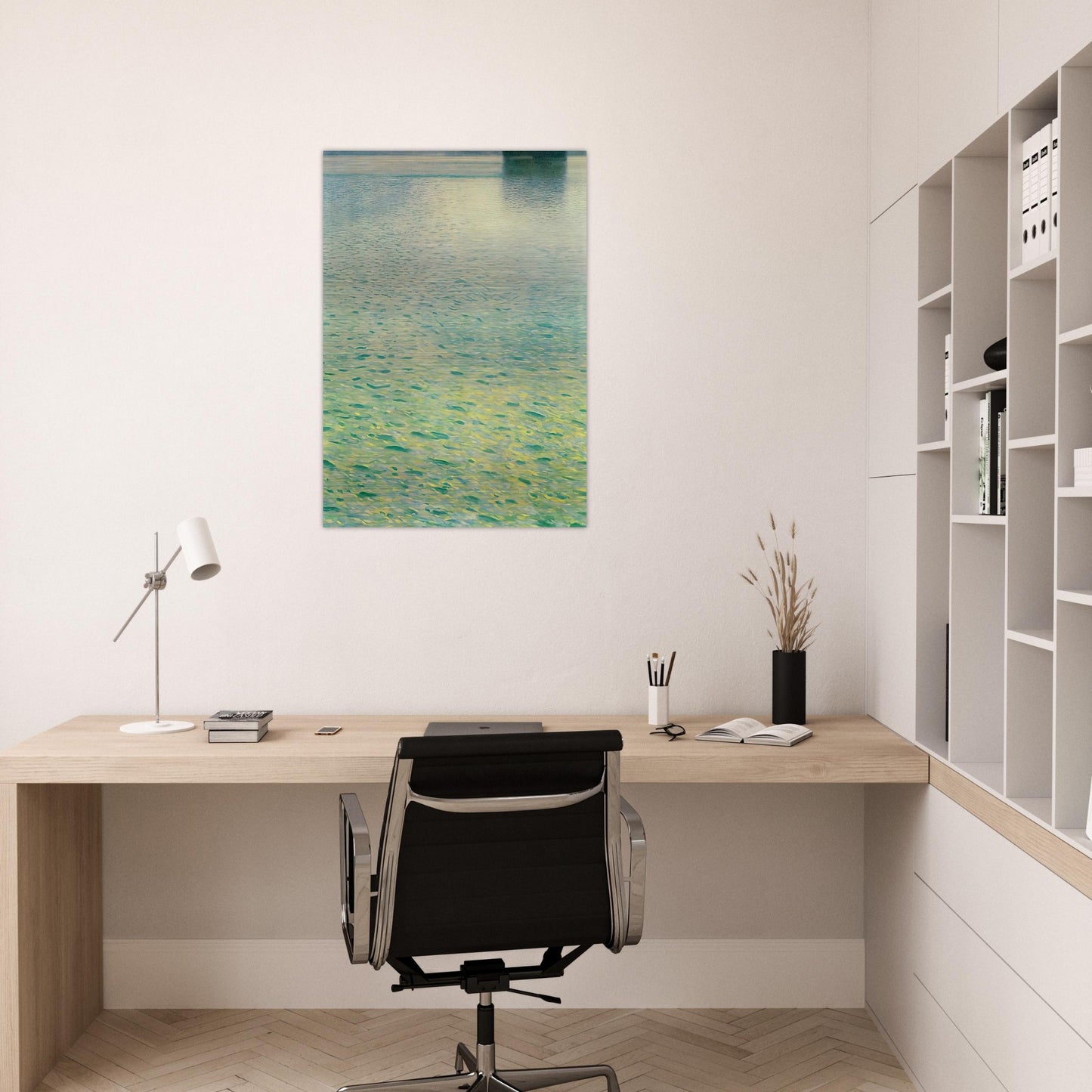 ISLAND IN THE ATTERSEE - Gustav Klimt Brushed Aluminum Print - 70x100 cm / 28x40 inches | Gustav Klimt Aluminum Print | Gustav Klimt Prints