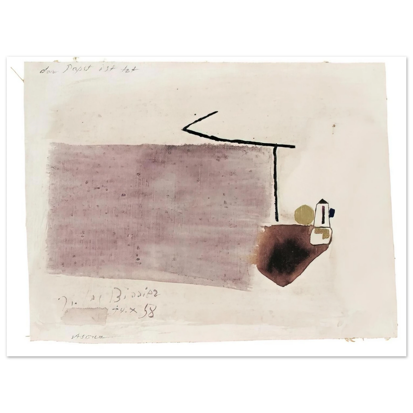 Julius Bissier - 14.X.58 - 1958 75x100 cm / 30x40inches Fine Art Poster