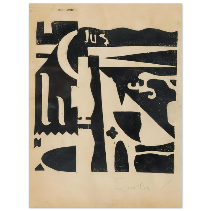 Julius Evola - Xilografia - 1919 75x100 cm / 30x40inches Fine Art Poster