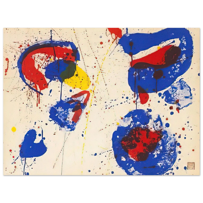 Sam Francis - Hurrah for the Red, White, and Blue 75x100 cm / 30x40inches Fine Art Poster