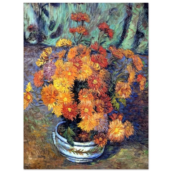 Armand Guillaumin - Vase de chrysanthemes - 1885 75x100 cm / 30x40inches Fine Art Poster