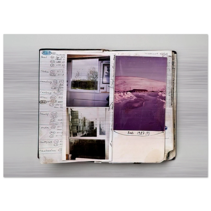 1994 Notebook Diary detail - 1994 - Dieter Roth Brushed Aluminum Print - 70x100 cm / 28x40 inches | Dieter Roth Aluminum Print | Dieter Roth Prints