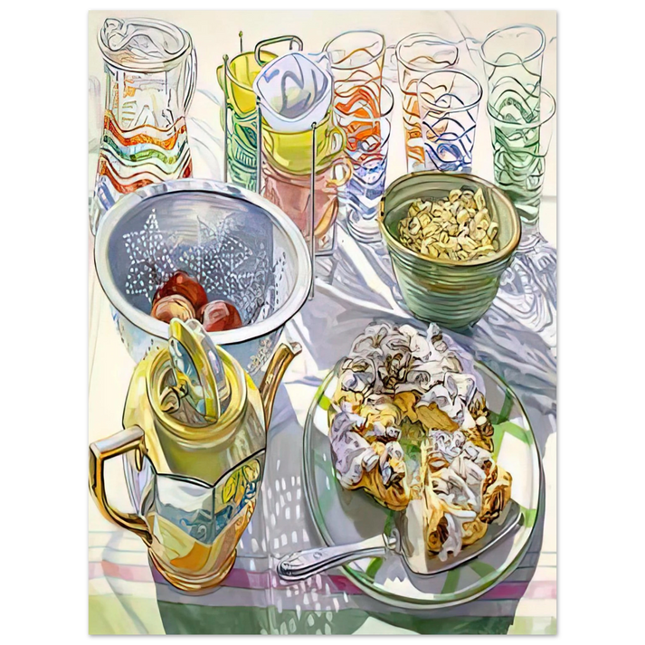 Janet Fish - COFFEE CAKE 2003 75x100 cm / 30x40inches Fine Art Poster