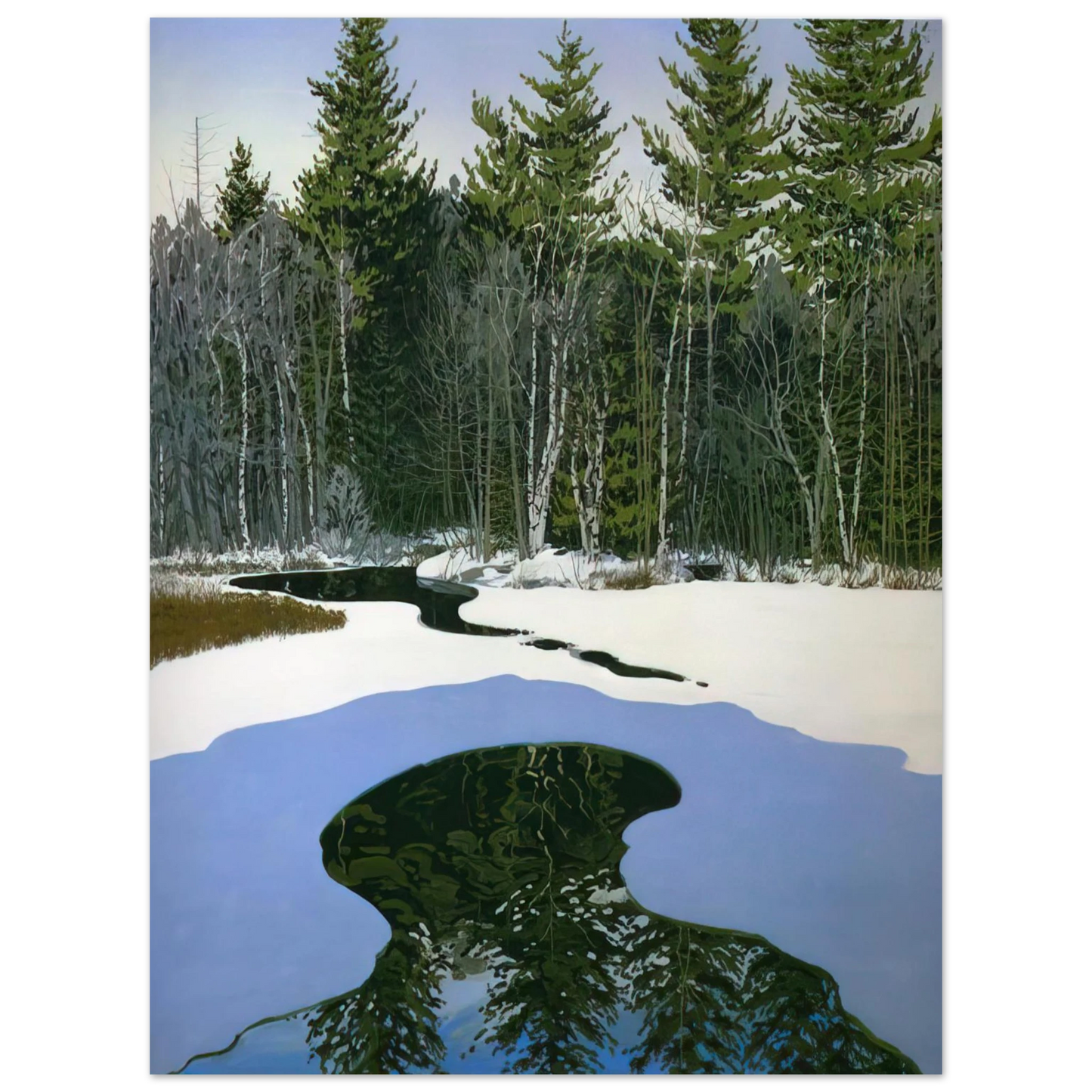 Neil Welliver - Pond Pass - Contemporary Realism 75x100 cm / 30x40inches Fine Art Poster