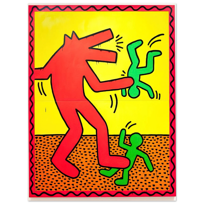 Keith Haring - UNTITLED 1982 1 75x100 cm / 30x40inches Fine Art Poster | Keith Haring Art For Sale