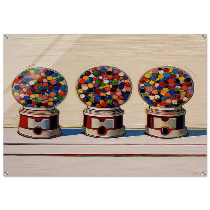 Three Machines - 1963 - Wayne Thiebaud Acrylic Print - 70x100 cm / 28x40″ inches