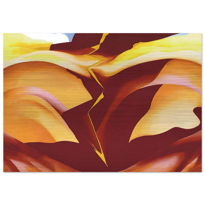 Black Place IV - Georgia O'Keeffe Brushed Aluminum Print - 70x100 cm / 28x40 inches | Georgia O'Keeffe Aluminum Print | Georgia O'Keeffe Prints