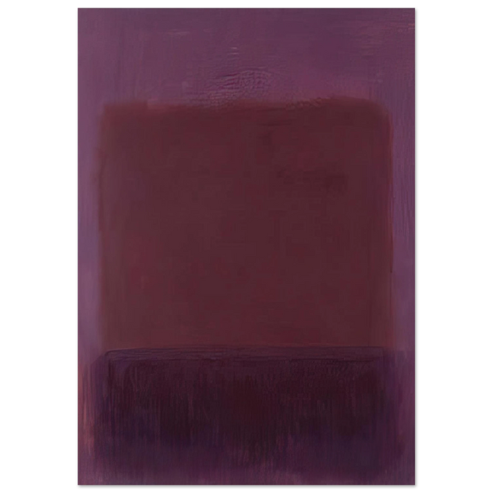 Mark Rothko - Purple Brown - 1957 Wall Art - 21x29.7 cm / 8x12" - Premium Wooden Framed Poster With Fine Art Paper - White frame