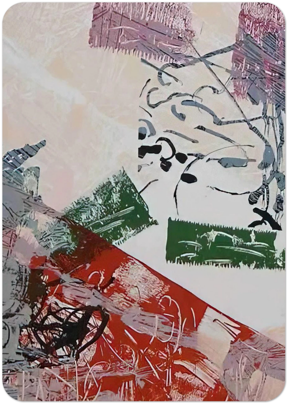 Lithograph 1968 By Jean-Paul Riopelle Pack of 10 Post Cards | Jean-Paul Riopelle Post Cards | A6 (10.5 x 14.8 cm) - 4.1 x 5.8 inches