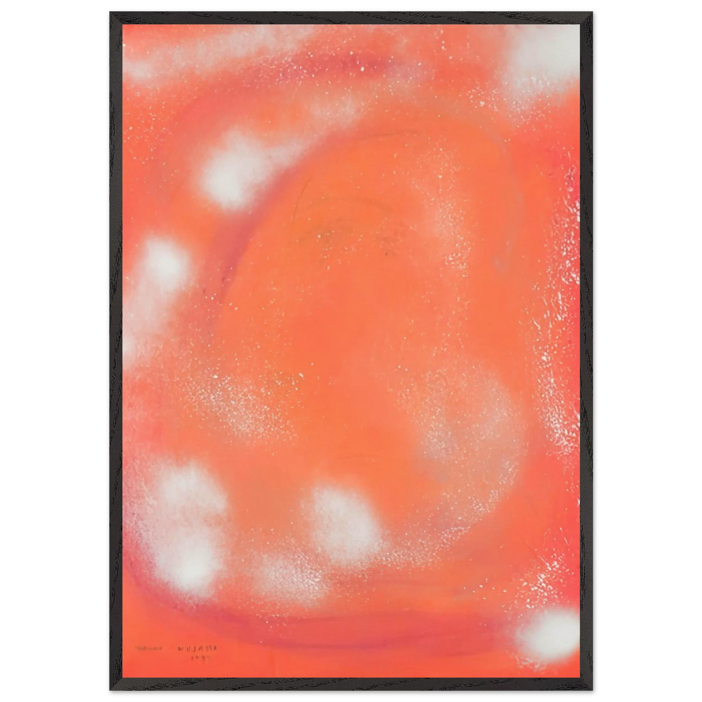 WOMAN IN THE WIND 1977 - Yayoi Kusama 70x100 cm / 28x40 inches Framed Art Print – Black Wooden Frame